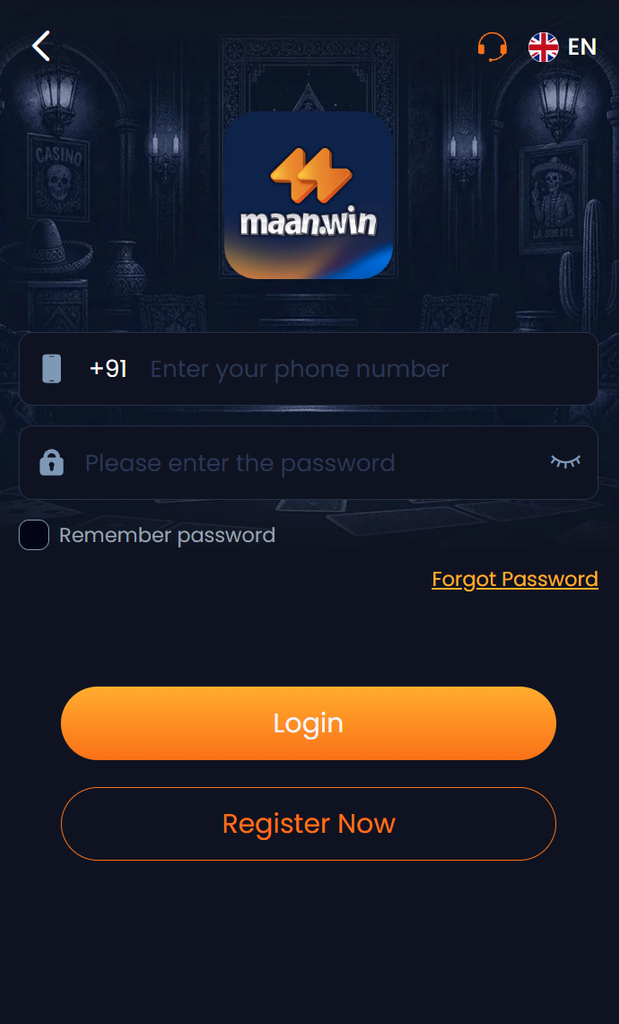 Maan Win Member Login Screen and Security Guide